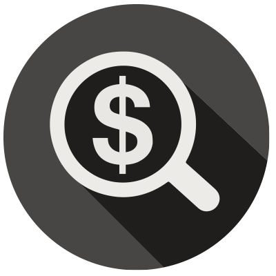 Increased financial control icon illustration.